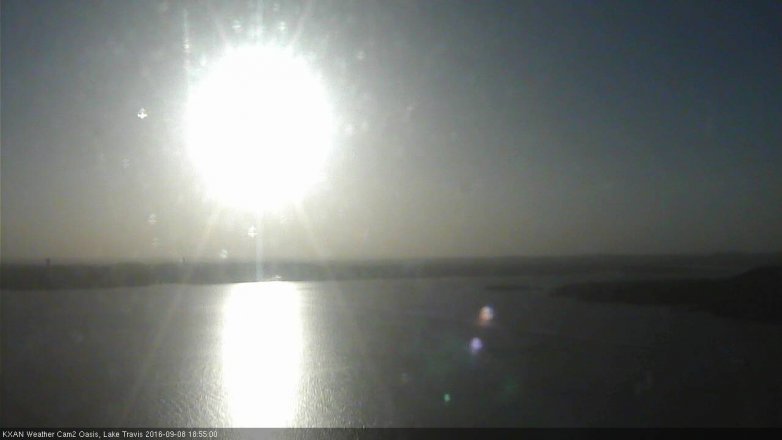 Lake Travis webcam, September 8, 2016 6:15 PM CT