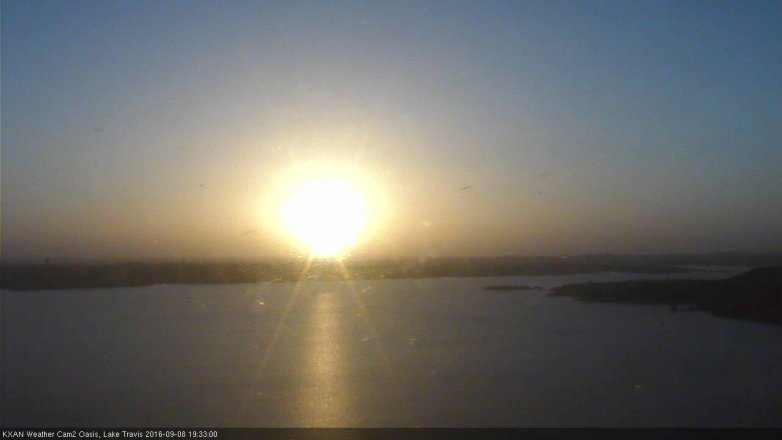 Lake Travis webcam, September 8, 2016 7:00 PM CT