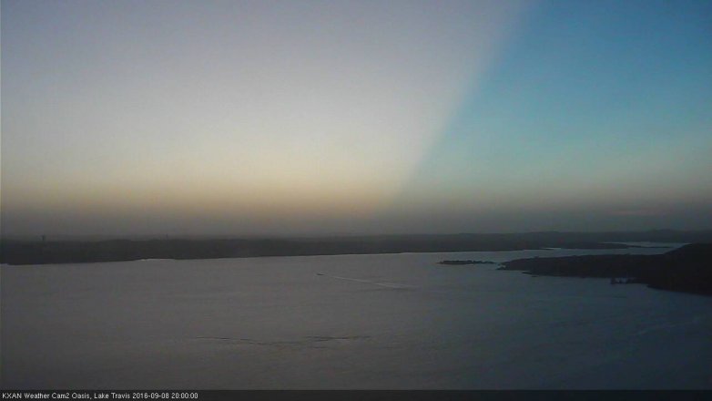 Lake Travis webcam, September 8, 2016 7:15 PM CT