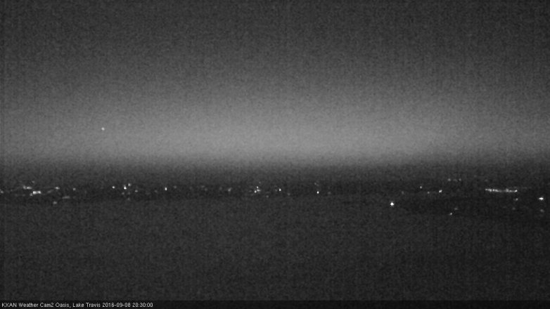 Lake Travis webcam, September 8, 2016 8:00 PM CT