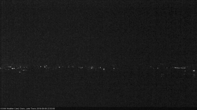 Lake Travis webcam, September 8, 2016 9:25 PM CT