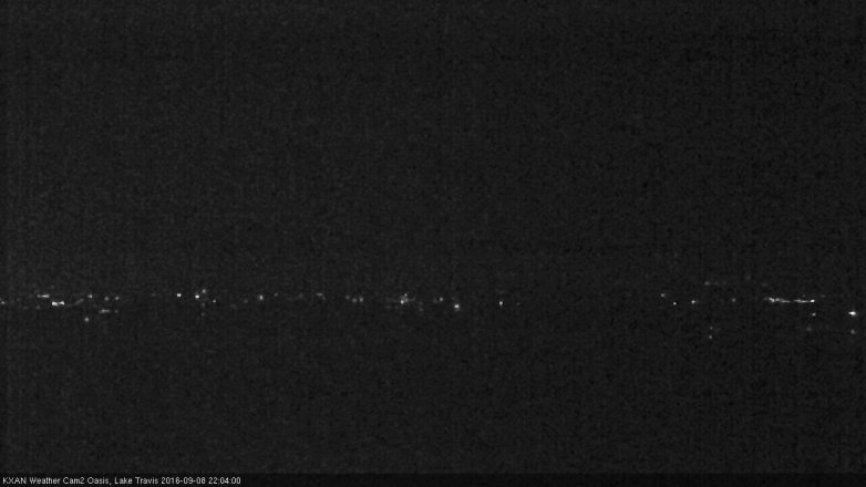 Lake Travis webcam, September 8, 2016 9:30 PM CT