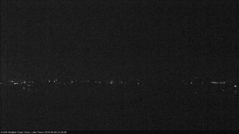 Lake Travis webcam, September 8, 2016 10:00 PM CT