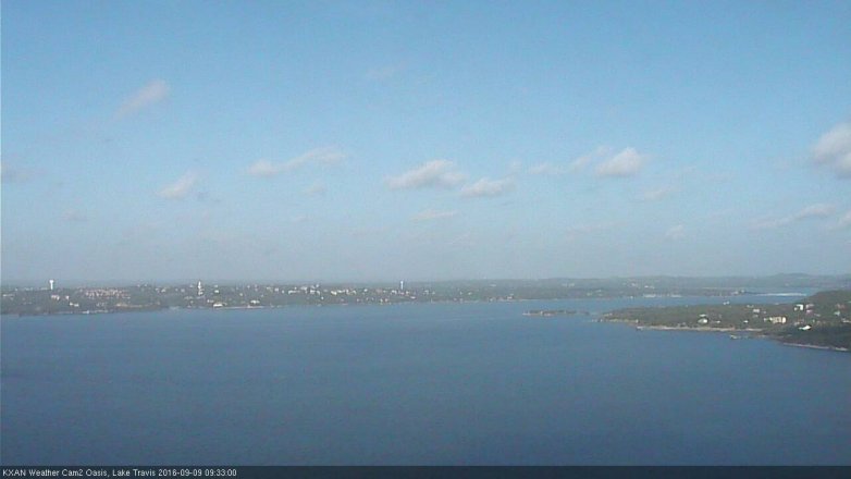 Lake Travis webcam, September 9, 2016 9:05 AM CT