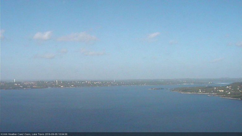 Lake Travis webcam, September 9, 2016 9:15 AM CT