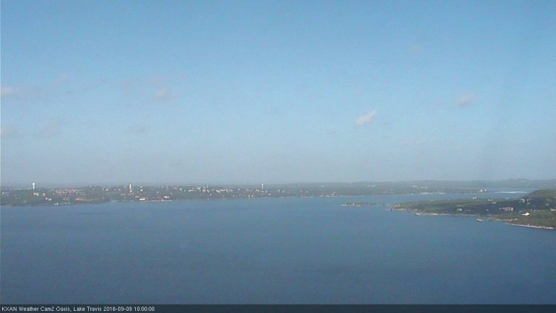 Lake Travis webcam, September 9, 2016 9:25 AM CT