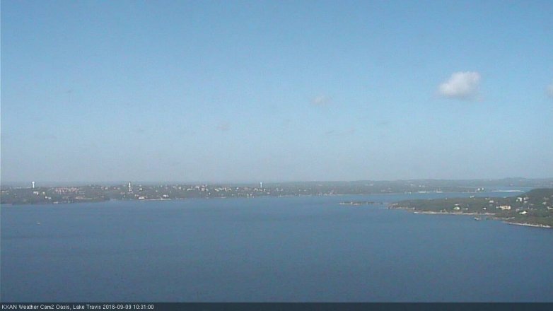 Lake Travis webcam, September 9, 2016 9:35 AM CT