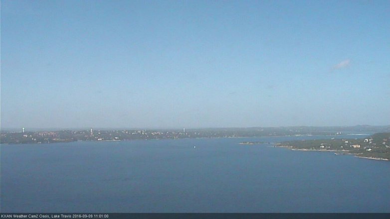 Lake Travis webcam, September 9, 2016 10:05 AM CT