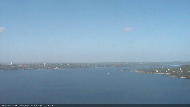Lake Travis webcam, September 9, 2016 10:35 AM CT