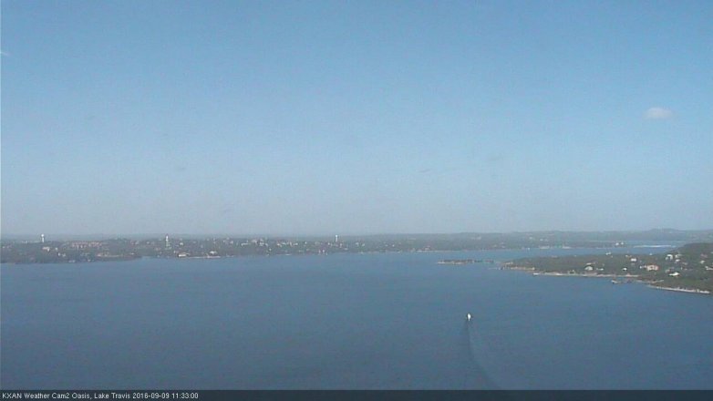 Lake Travis webcam, September 9, 2016 10:45 AM CT