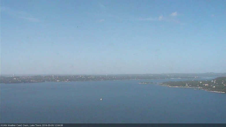 Lake Travis webcam, September 9, 2016 11:15 AM CT
