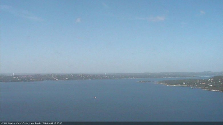 Lake Travis webcam, September 9, 2016 11:20 AM CT