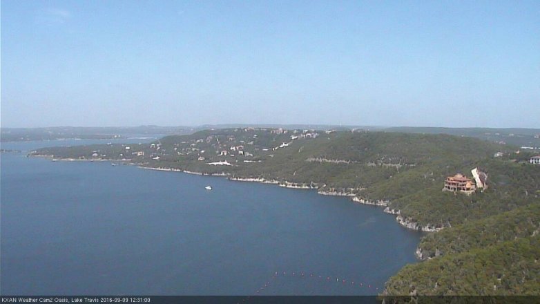 Lake Travis webcam, September 9, 2016 11:55 AM CT