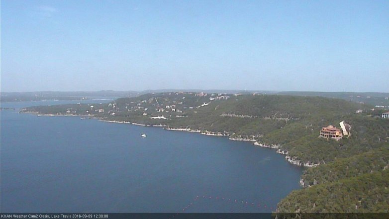Lake Travis webcam, September 9, 2016 12:00 PM CT
