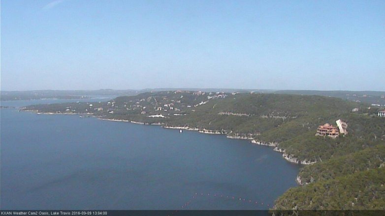 Lake Travis webcam, September 9, 2016 12:35 PM CT