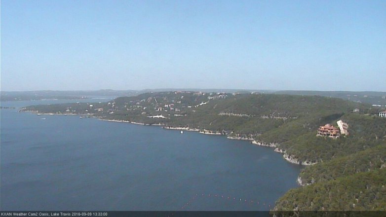 Lake Travis webcam, September 9, 2016 12:40 PM CT