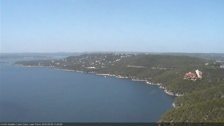 Lake Travis webcam, September 9, 2016 12:55 PM CT