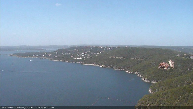 Lake Travis webcam, September 9, 2016 1:05 PM CT