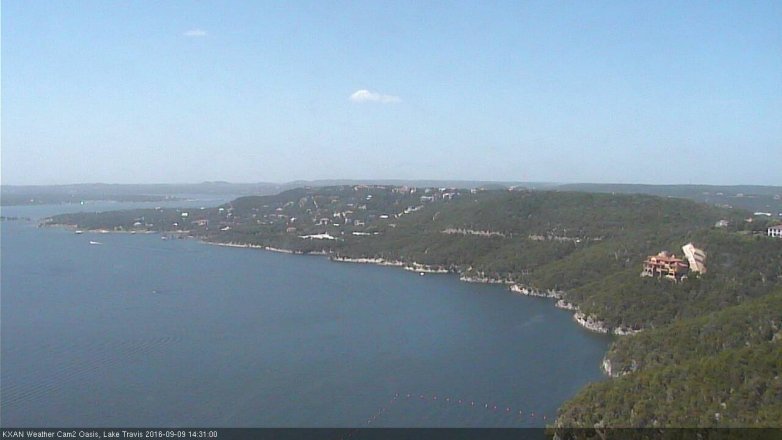 Lake Travis webcam, September 9, 2016 1:35 PM CT