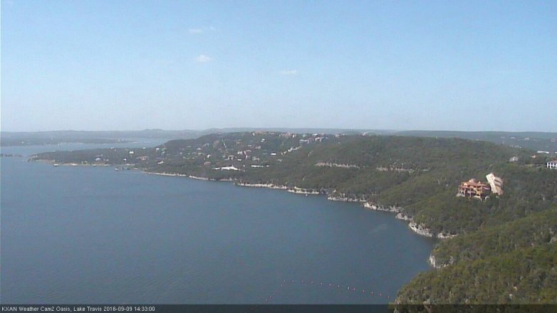 Lake Travis webcam, September 9, 2016 2:05 PM CT