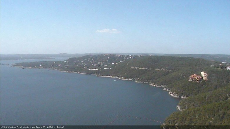 Lake Travis webcam, September 9, 2016 2:25 PM CT