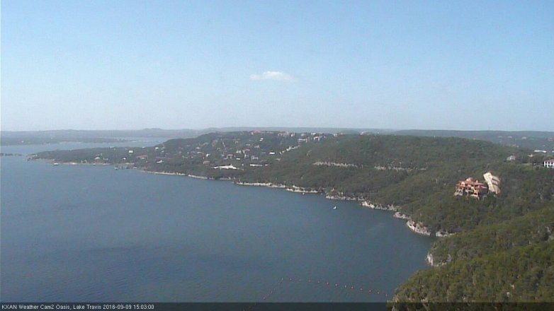 Lake Travis webcam, September 9, 2016 2:30 PM CT