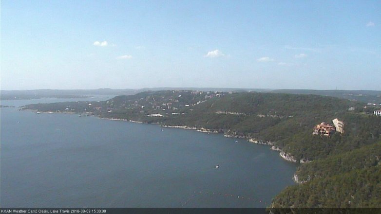 Lake Travis webcam, September 9, 2016 3:00 PM CT
