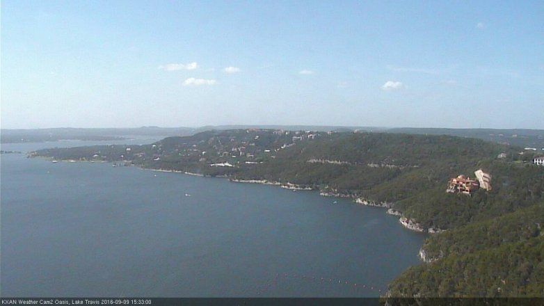 Lake Travis webcam, September 9, 2016 3:05 PM CT