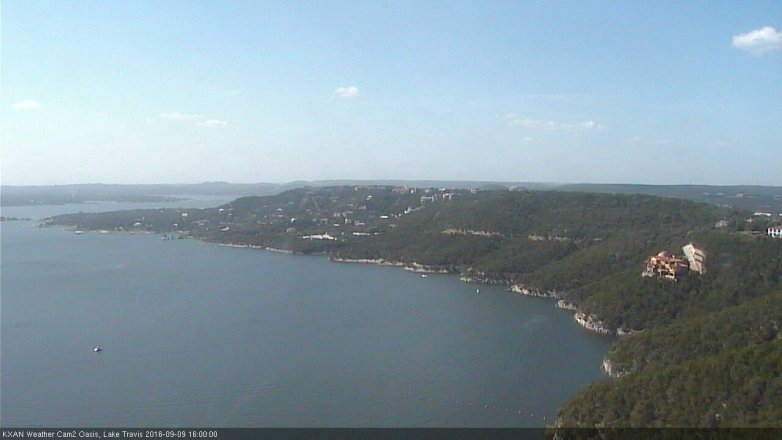 Lake Travis webcam, September 9, 2016 3:15 PM CT
