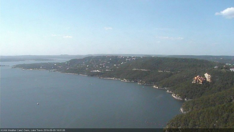 Lake Travis webcam, September 9, 2016 3:30 PM CT