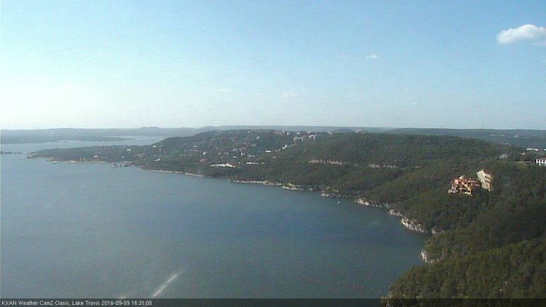 Lake Travis webcam, September 9, 2016 3:35 PM CT