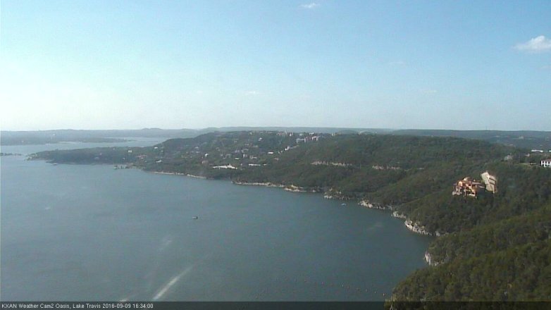 Lake Travis webcam, September 9, 2016 3:50 PM CT