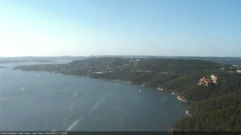 Lake Travis webcam, September 9, 2016 4:20 PM CT