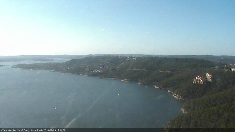 Lake Travis webcam, September 9, 2016 5:00 PM CT