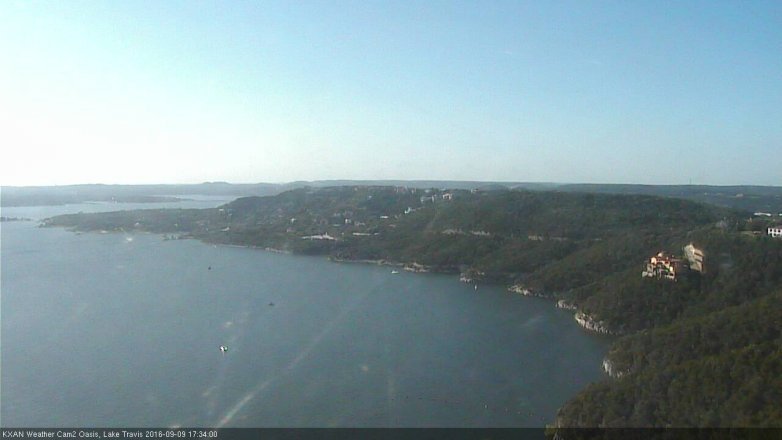 Lake Travis webcam, September 9, 2016 5:05 PM CT