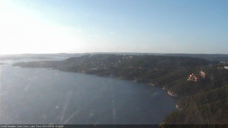 Lake Travis webcam, September 9, 2016 5:55 PM CT