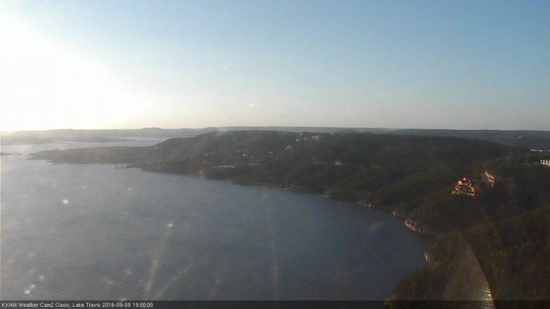 Lake Travis webcam, September 9, 2016 6:05 PM CT