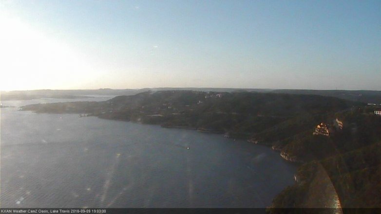 Lake Travis webcam, September 9, 2016 6:30 PM CT