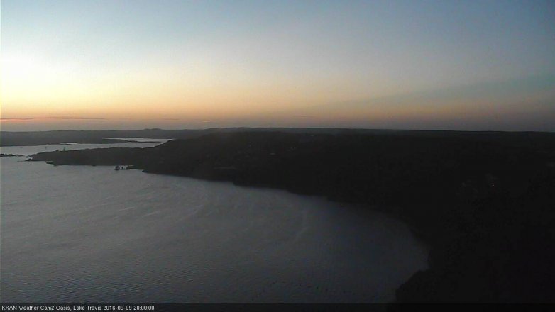 Lake Travis webcam, September 9, 2016 7:10 PM CT