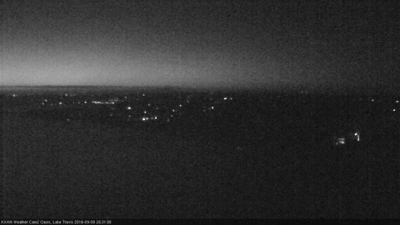 Lake Travis webcam, September 9, 2016 7:55 PM CT