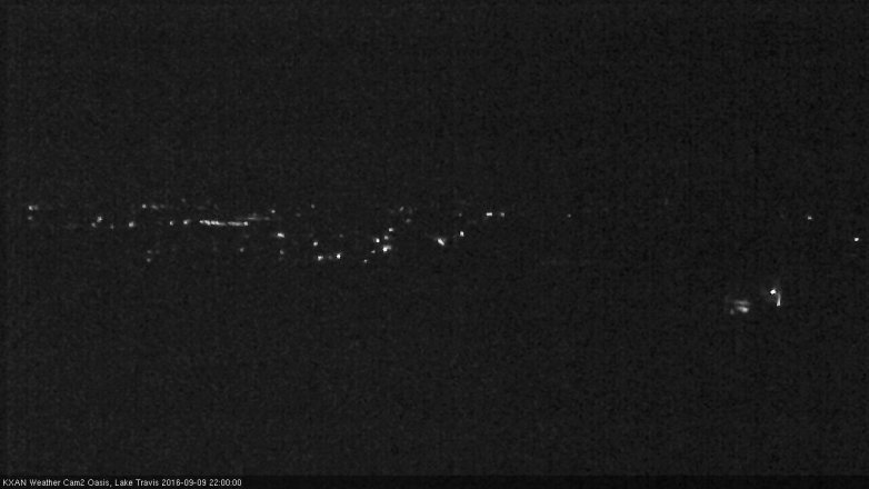 Lake Travis webcam, September 9, 2016 9:20 PM CT
