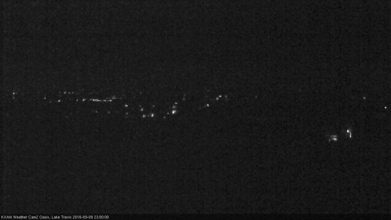 Lake Travis webcam, September 9, 2016 10:20 PM CT
