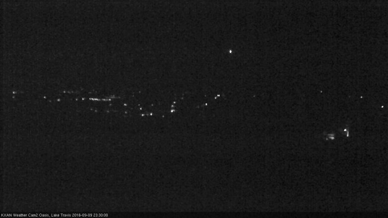 Lake Travis webcam, September 9, 2016 10:35 PM CT