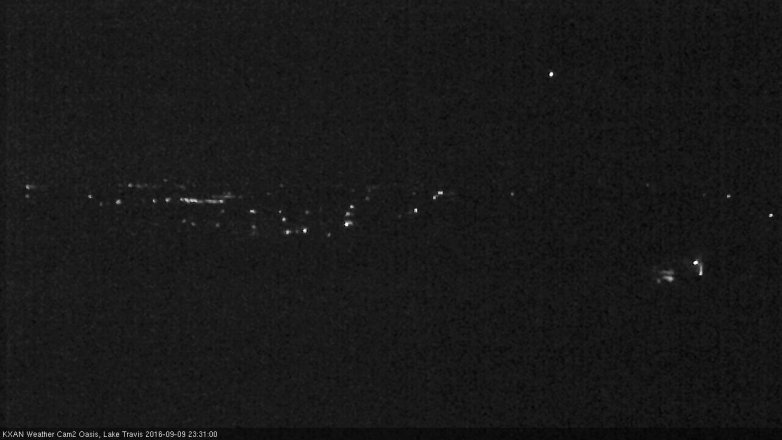 Lake Travis webcam, September 9, 2016 10:40 PM CT