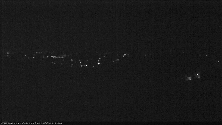 Lake Travis webcam, September 9, 2016 10:45 PM CT