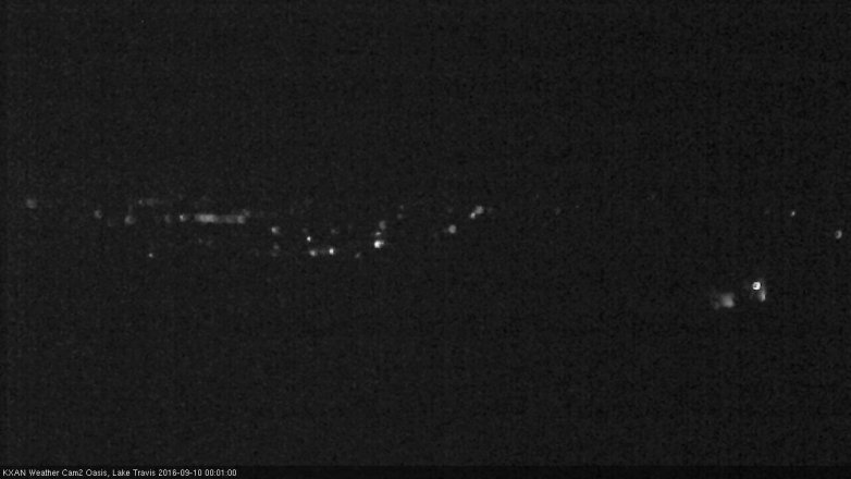 Lake Travis webcam, September 9, 2016 11:05 PM CT