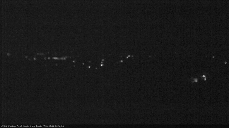 Lake Travis webcam, September 9, 2016 11:50 PM CT