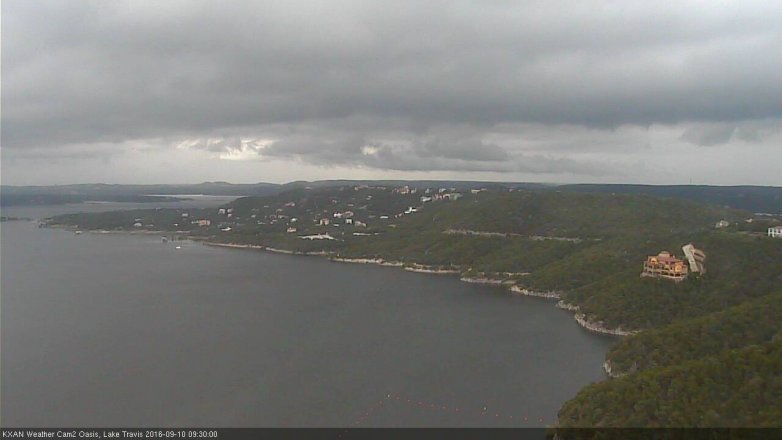 Lake Travis webcam, September 10, 2016 9:00 AM CT