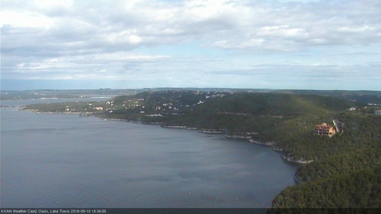 Lake Travis webcam, September 10, 2016 9:55 AM CT