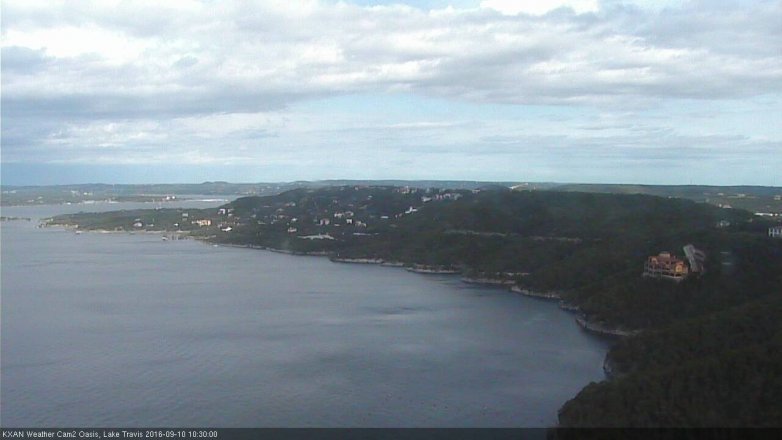 Lake Travis webcam, September 10, 2016 10:00 AM CT